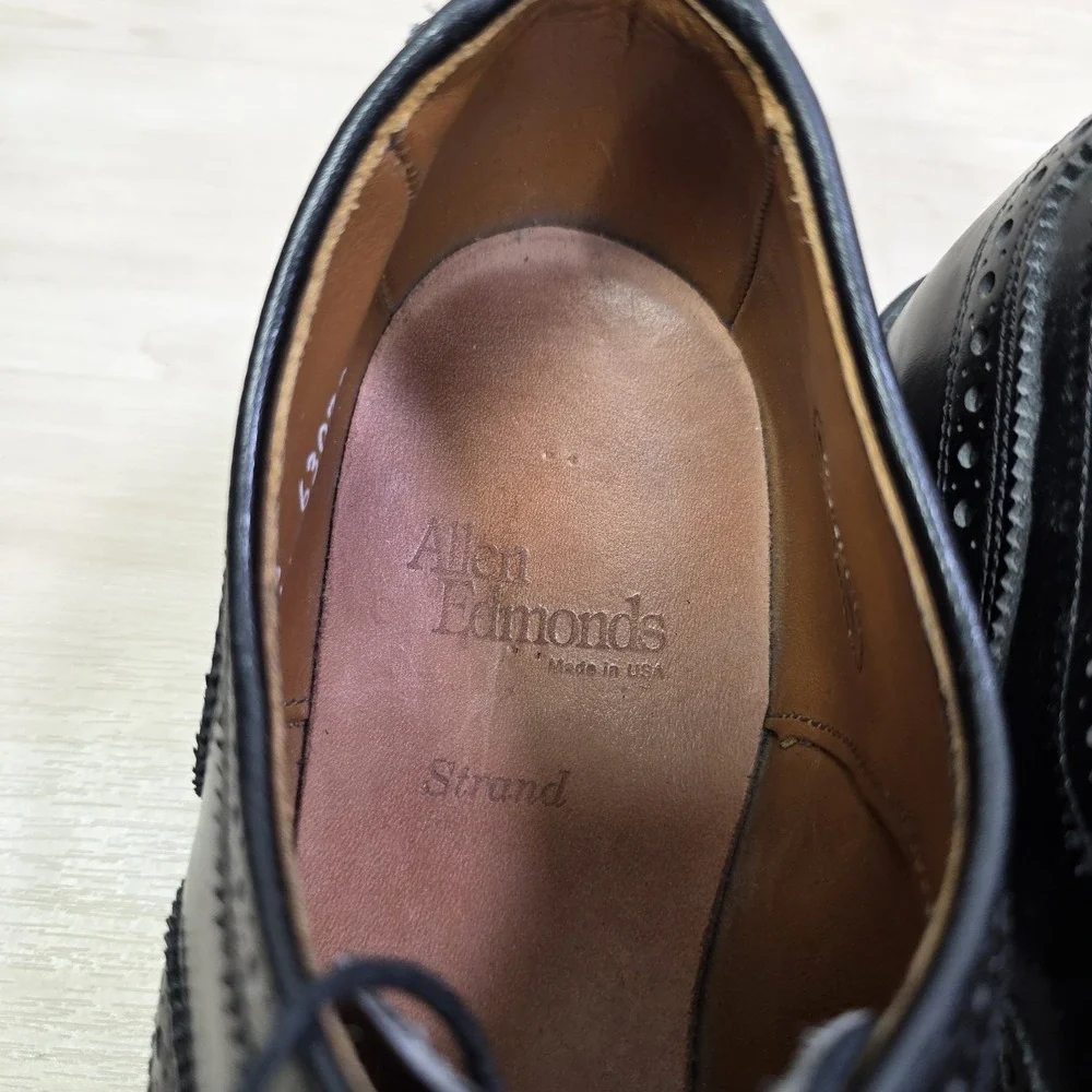 Allen Edmonds‎ Strand Leather Cap Toe Oxford Dress Shoes Black 6115 Size 10.5